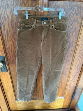 Banana Republic High-Rise Straight Corduroy Pants - Camel Brown 28 VGUC